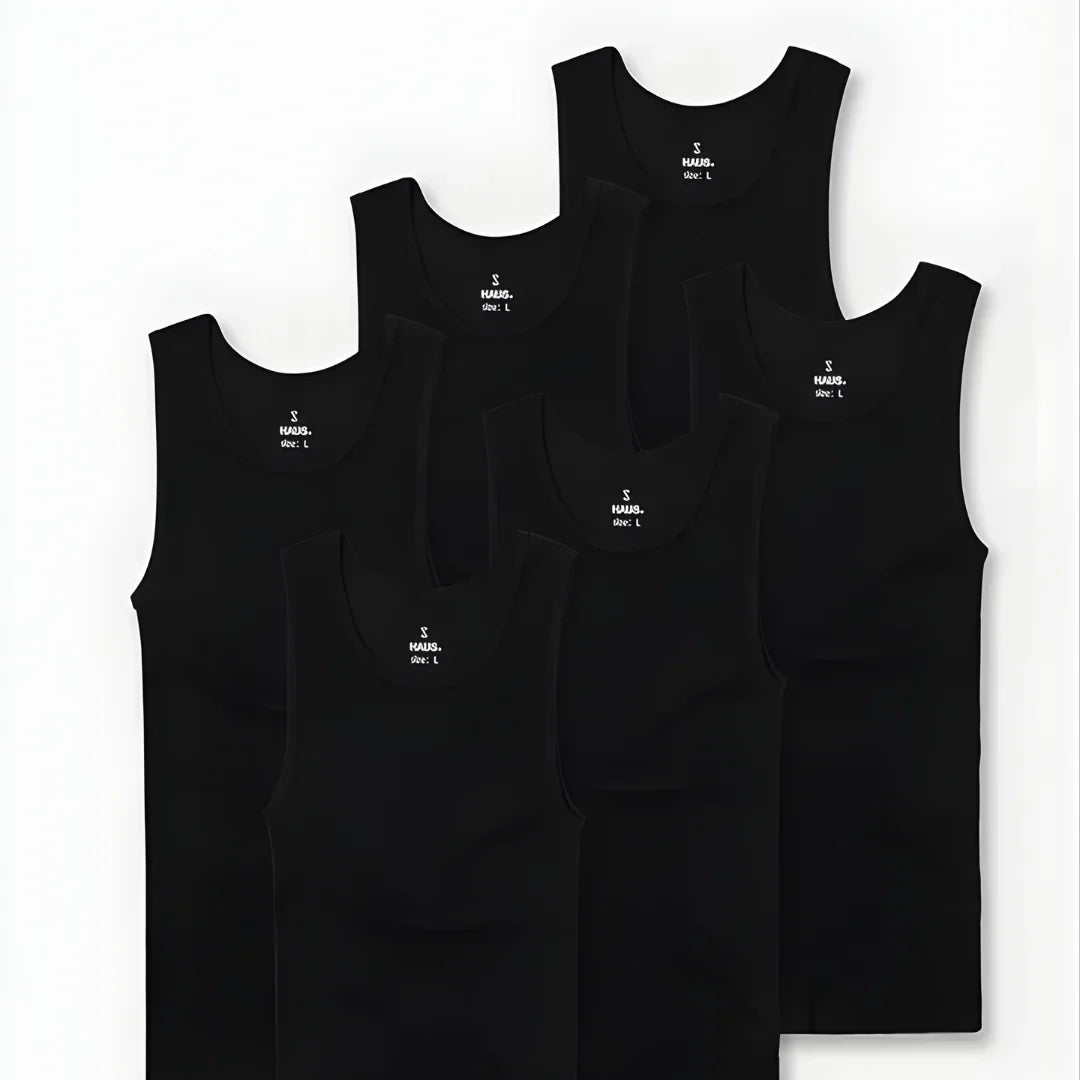 Premium Ultra-Soft Cotton Fitted Tank Top 3-Pack Bundle