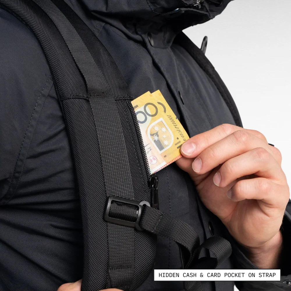 Hidden anti-theft pocket